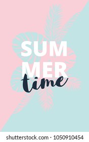 Summer vector banner. It is summer time