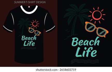 summer vector design beach life 