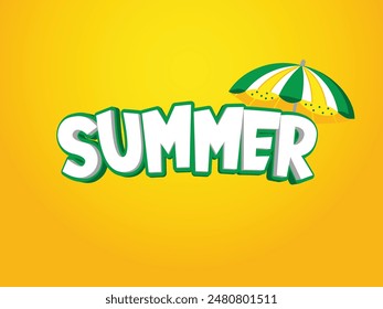Summer Vector Design, Typography, Summer Background