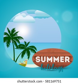 summer vector element ,summer sale flyer , party flyer .
