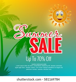 summer vector element ,summer sale flyer , party flyer .