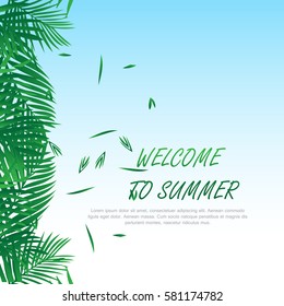 summer vector element ,summer sale flyer , party flyer .