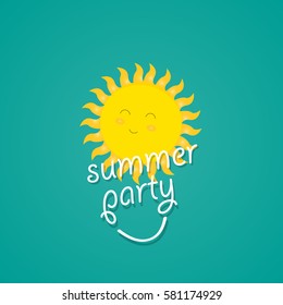 summer vector element ,summer sale flyer , party flyer .