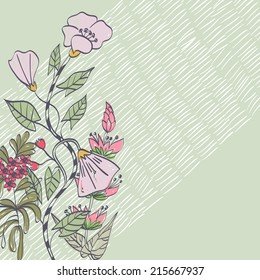 Summer. Vector floral background. Flower element for design.