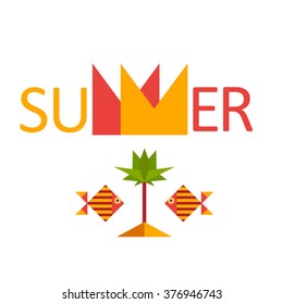 summer vector geometrical image 