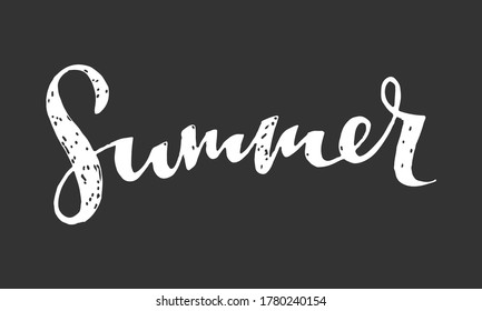 Summer vector hand drawn lettering