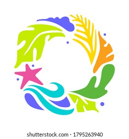 summer vector high detail circle illusutration background 