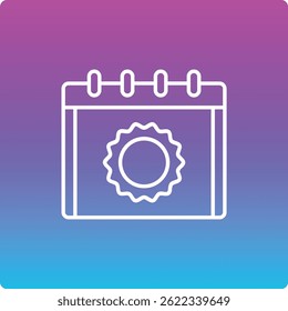 Ícone do vetor de verão. Pode ser usado para impressão, aplicativos móveis e da Web.