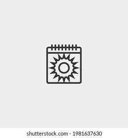Summer vector icon illustration sign