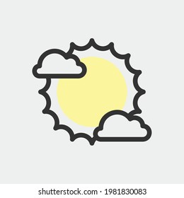 signo de ilustración de icono de vector de verano