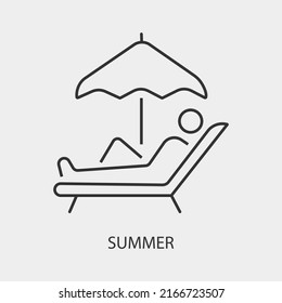 Summer vector icon illustration sign