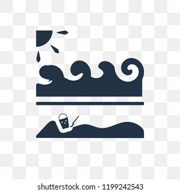Summer vector icon isolated on transparent background, Summer transparency concept can be used web and mobile