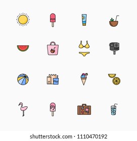 Summer Vector Icon Set