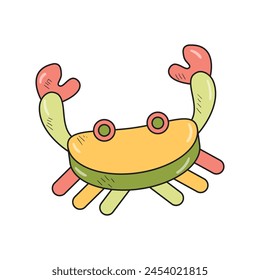 Summer vector icon for sticker. Collection elements for summer holiday and party. Vector illustration