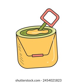 Summer vector icon for sticker. Collection elements for summer holiday and party. Vector illustration