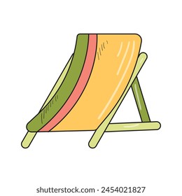 Summer vector icon for sticker. Collection elements for summer holiday and party. Vector illustration