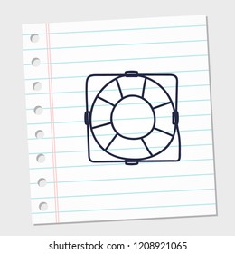 Summer vector icons buoy in doodle style with plain backgrounds. vector illustration