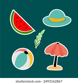 Summer vector icons are vector-based images or illustrations that depict the typical elements of summer,