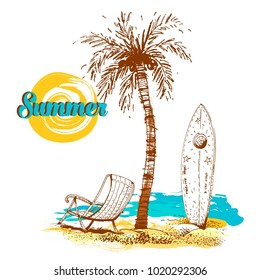 Summer, vector illustration.