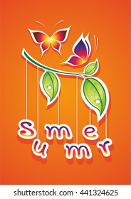 Summer vector illustration. Abstract background.