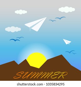 Summer vector illustration background