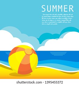 Summer vector illustration concept of happiness and holiday background. EPS 10