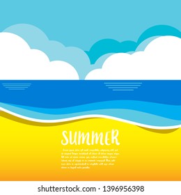Summer vector illustration concept of happiness and holiday background. EPS 10