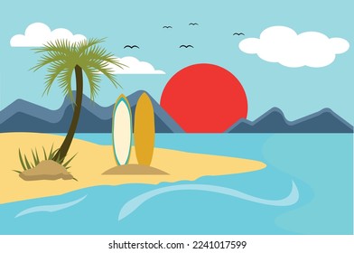 summer  vector illustration design arts