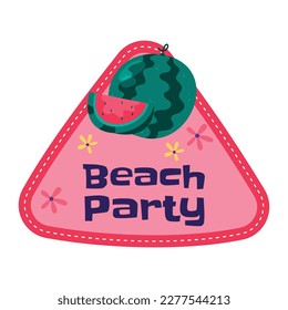 summer vector illustration design. cute vector summer stickers. scrapbooking elements for beach party.