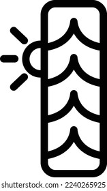 ilustración de verano vectorial en un fondo transparente. Símbolos de calidad superior. Iconos vectoriales de línea delgada para el diseño de conceptos y gráficos. 
