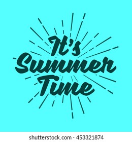 Summer vector illustration quote for logo and poster