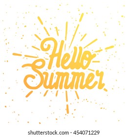 Summer vector illustration quote for logo and poster