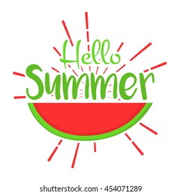 Summer vector illustration quote for logo and poster