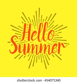 Summer vector illustration quote for logo and poster