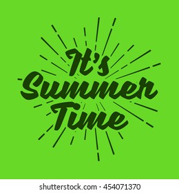 Summer vector illustration quote for logo and poster