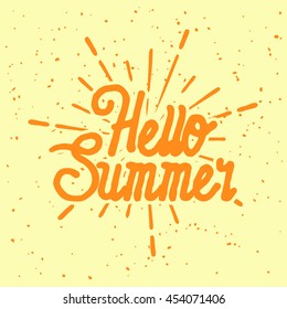 Summer vector illustration quote for logo and poster
