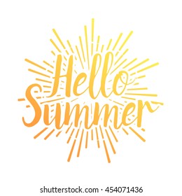 Summer vector illustration quote for logo and poster