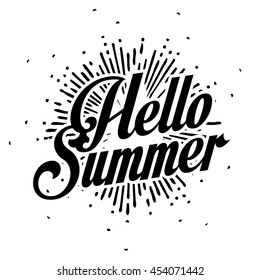 Summer vector illustration quote for logo and poster
