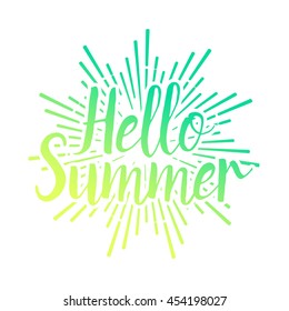 Summer vector illustration quote for logo and poster