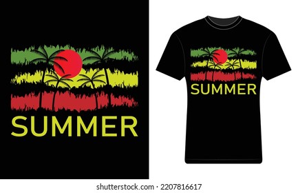 Summer vector illustration T-Shirt Design 