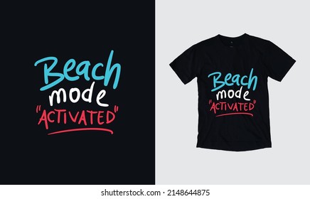 Summer vector illustration for t-shirt and other design print productions. Summer, sunset, surfing, sea waves.