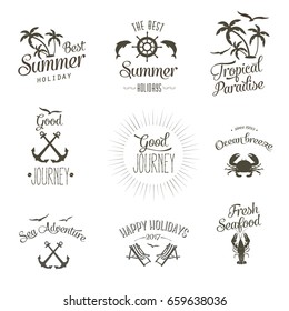 Summer vector labels