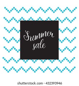 Summer vector labels  / icon  /  Background design for banner, poster,  cover, typography, blue,symbols,