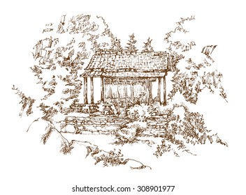 Summer vector landscape.