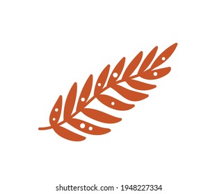 Summer vector leaf illustration bouquet. Scandinavian Branch of bluebell flower spring isolated on white background. Meadow herb. Hand drawn doodle ink sketch. Color design.