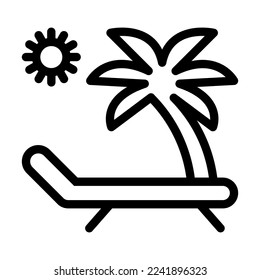 Summer Vector Line Icon Design