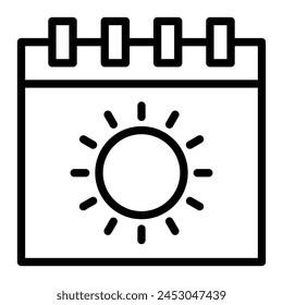 Diseño de iconos de línea de Vector de verano