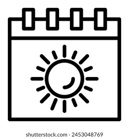 Summer Vector Line Icon Design