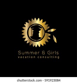 Summer vector logo design template