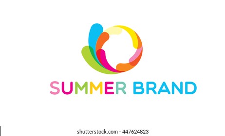 Summer vector logo template